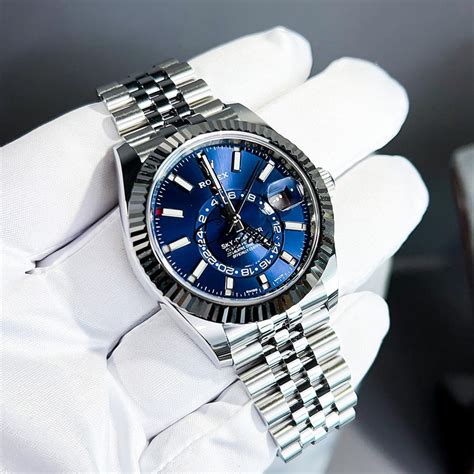 rolex sky dweller blue dial 2021|rolex sky dweller watch price.